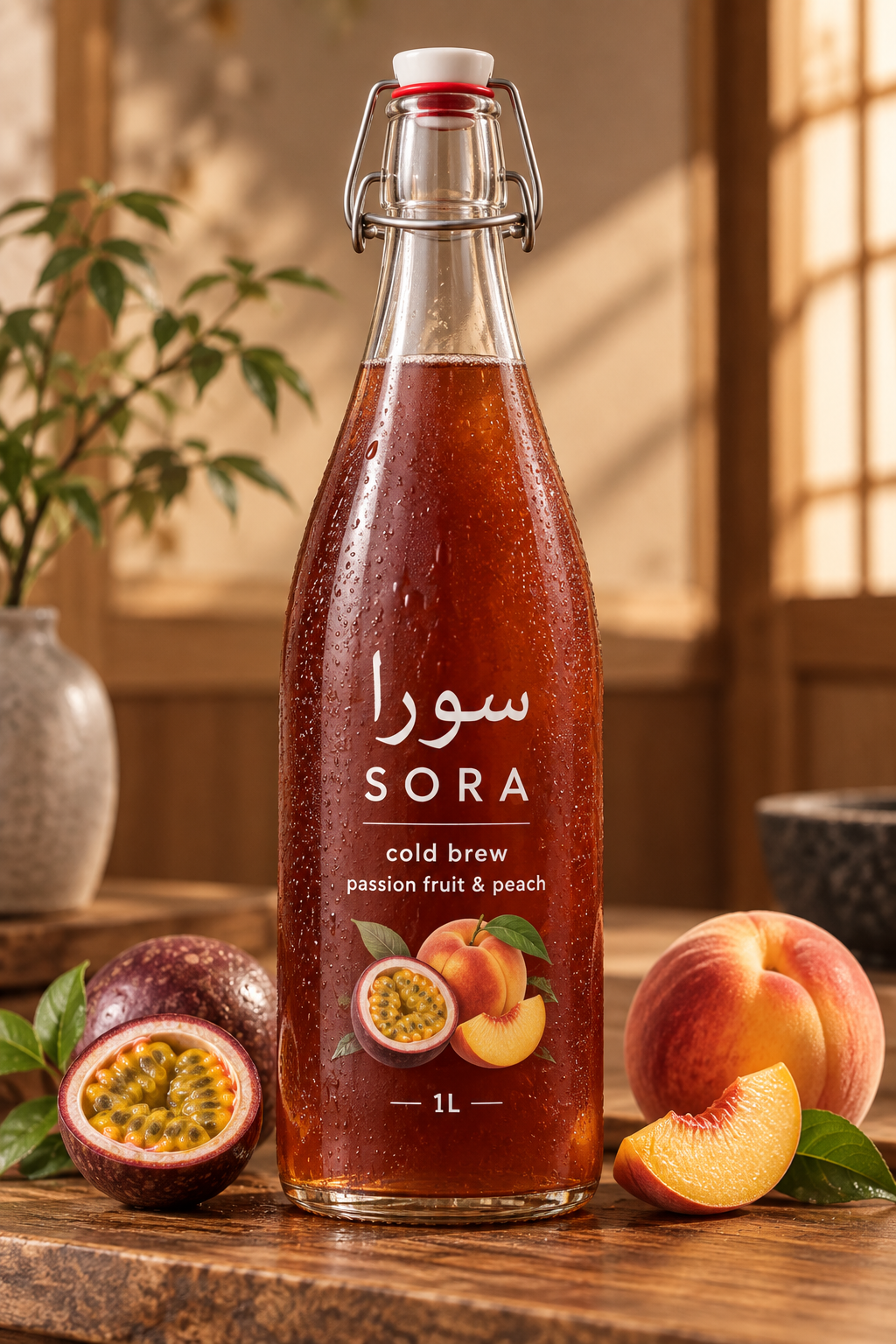عبوة باشن خوخ بنكهة نكهة باشن فروت وخوخ
